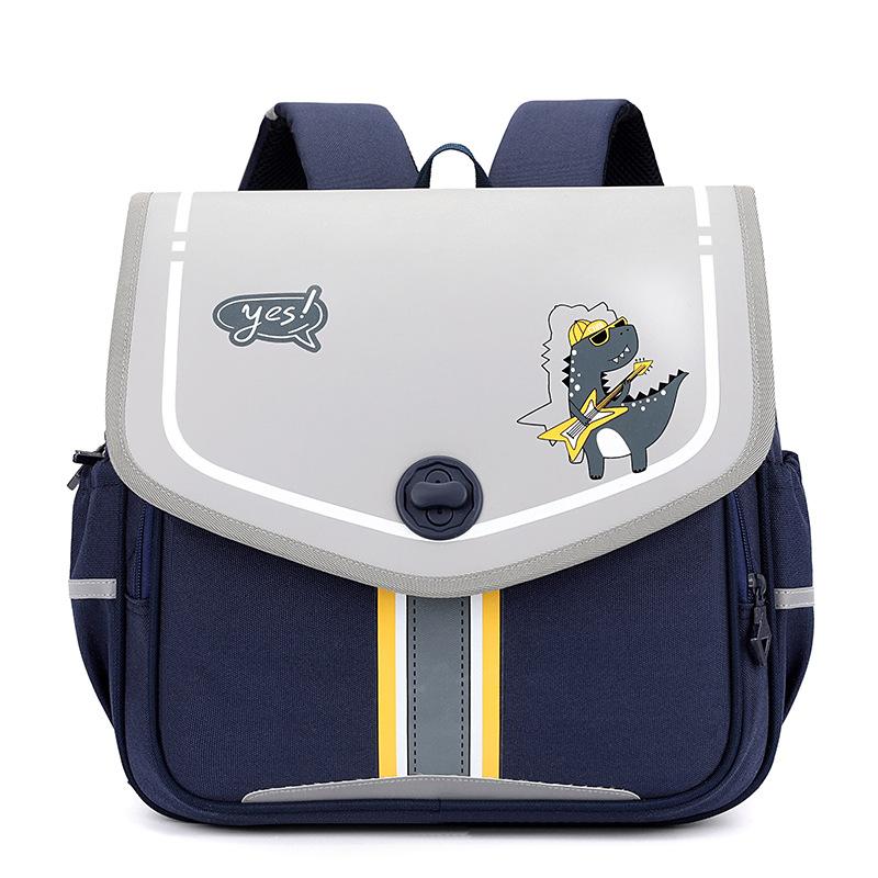 

Школьный рюкзак Детский рюкзак Маленький класс Средний класс Старший класс Рюкзак Милая девочка Мультяшный динозаврик котенок серый