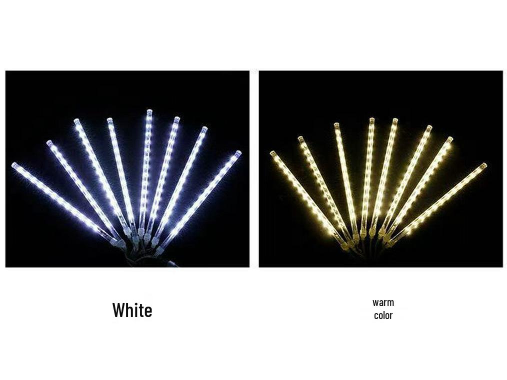 Outdoor Solar Meteor Shower String Lights - Holiday Decoration for Trees & Streets