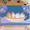 Kawaii Molang Floor Mat Rectangle Anti-slip Home Soft Badmat Front Door Indoor Outdoor Mat Modern Home Decor