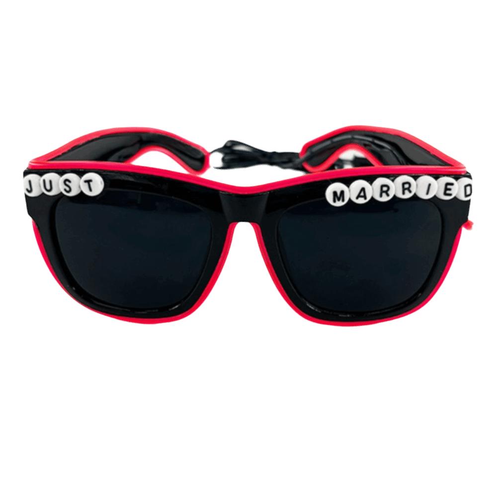 

Heart Shaped LED Glasses White Neon Glasses Favors Glowing Heart Glasses Dark Pink Square Glasses