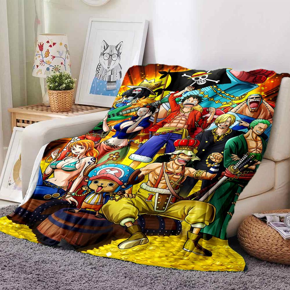 Pirate Adventure Journey Flannel Blanket Super Soft Warm Cozy Blanket For Sofa Bed Office Travel Allseason Home Decor Gift