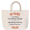Beach Bag - PLANETEE - Personalized - Large Size - Strong Rope Handle - Printed In France