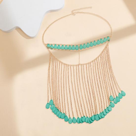 Head Chain with Adjustable Design Nightclub Bar Party Performance Metal Tassel Headdress Women Face Curtain