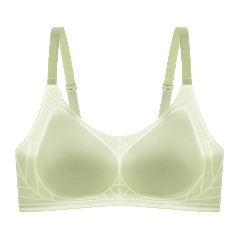 Traceless, no steel ring, cloud feeling cool, breathable, ultra-thin support gathering underwear, women's small bra, closed breast, anti-sagging