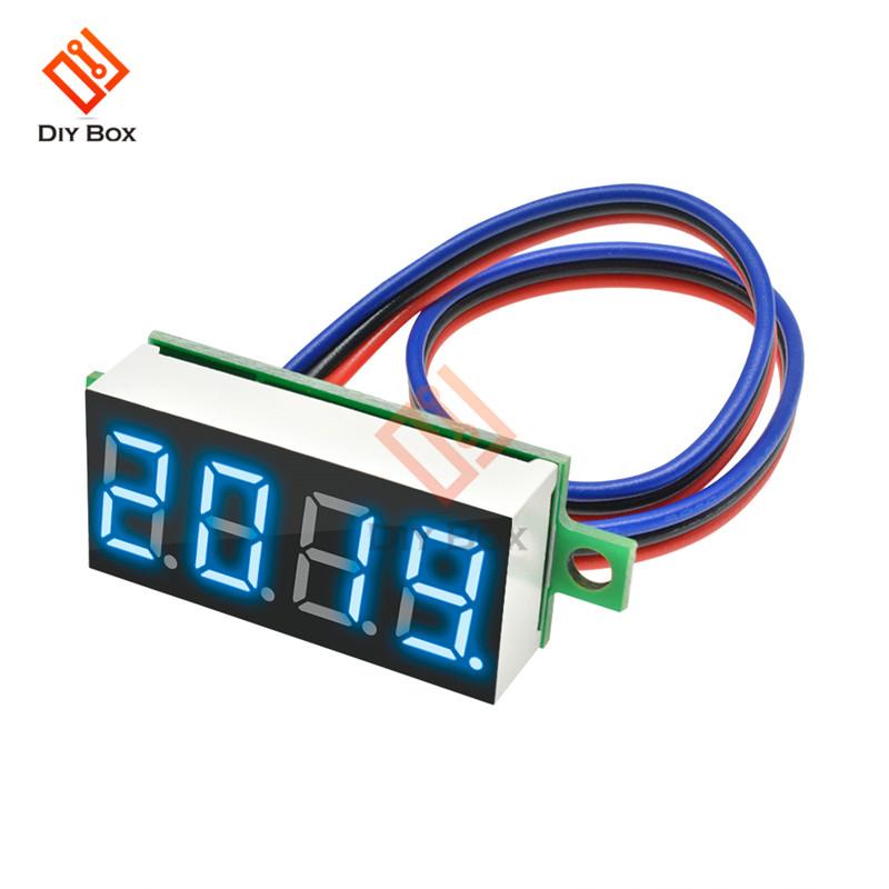 Mini 0.36 inch DC 0V-100V 4 Bits Mini Digital Voltmeter LED Panel Electric Voltage Tester Three Wires Voltage Meter Panel Tester