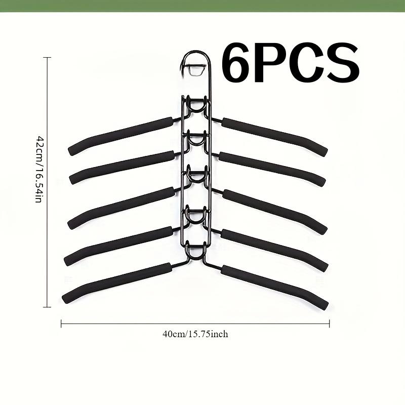 

6 шт. Металлические вешалки для одежды с нескользящими поролоновыми накладками, Подходят для пальто, свитеров, костюмов, футболок - Незаменимый инструмент для организации одежды