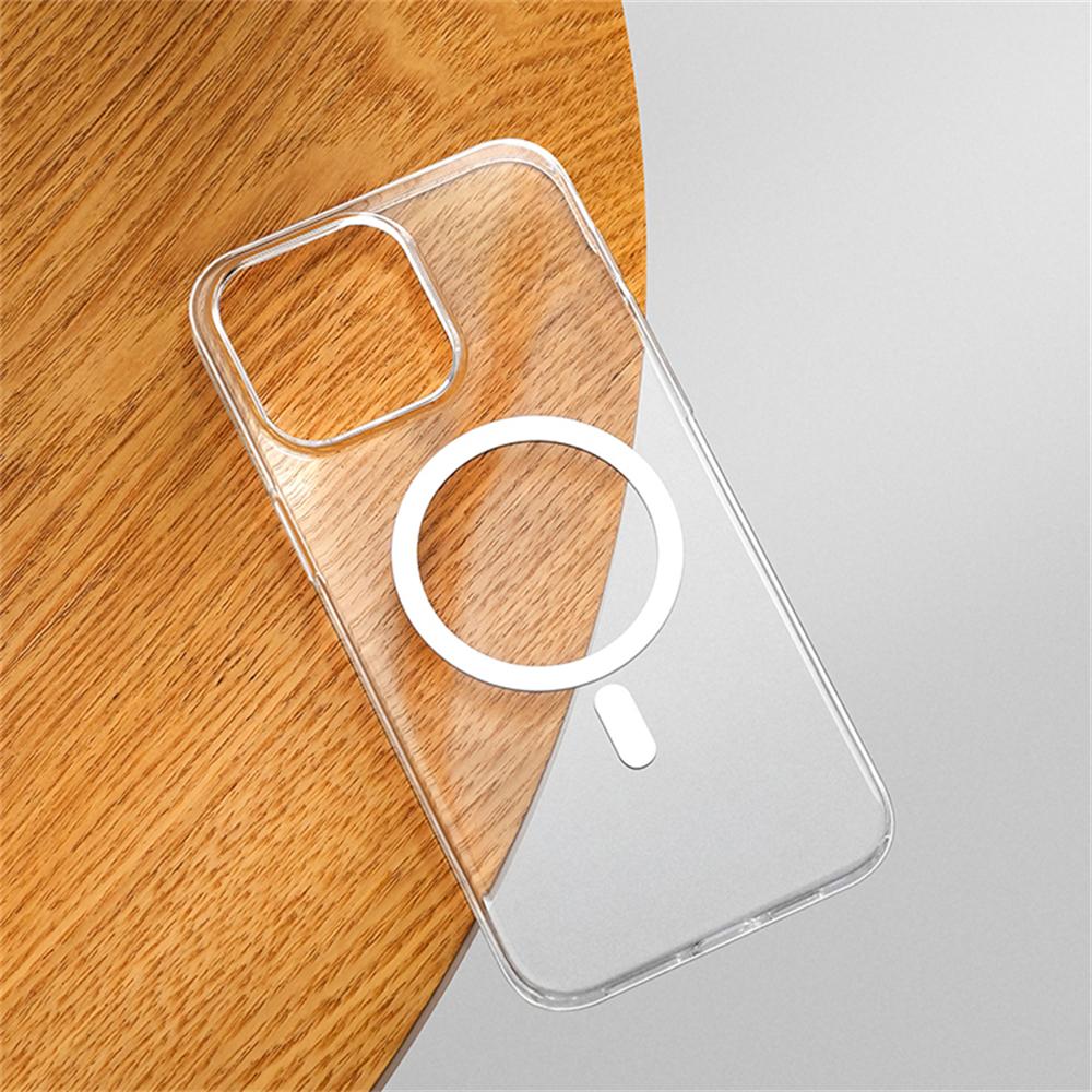 Ultra Thin Hard PC HD Transparent Magnetic Case For iPhone 17 Pro Max Air 16 15 14 13 12 For Magsafe Wireless Charge Clear Cover