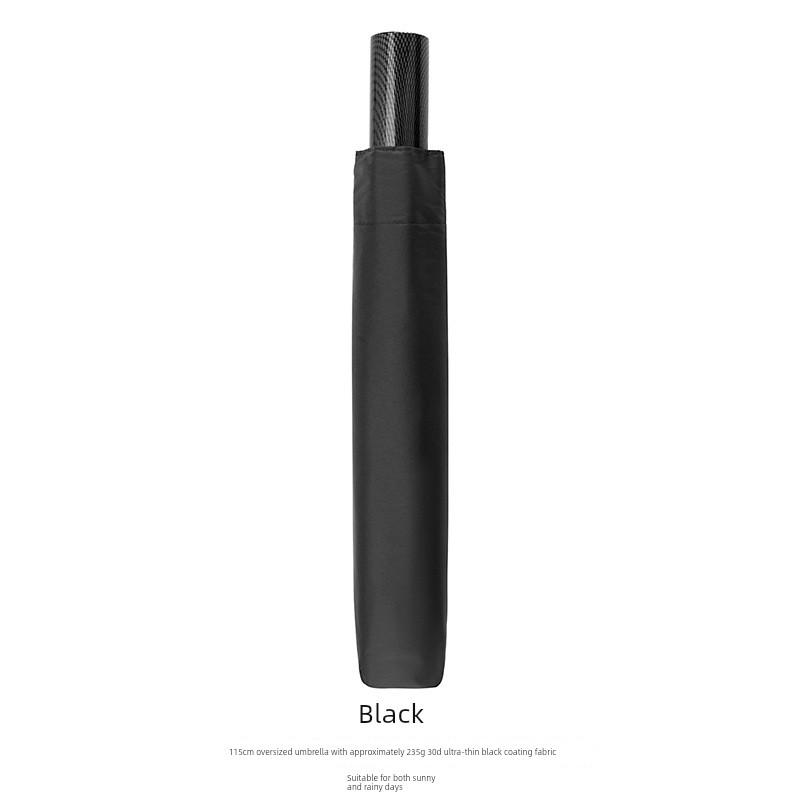 115cm Double-Sized Ultra-Light Umbrella, Dual-Use Sun and Rain Umbrella, Black Coating Sun Protection Umbrella, Carbon Fiber Manual 70% off Umbrella