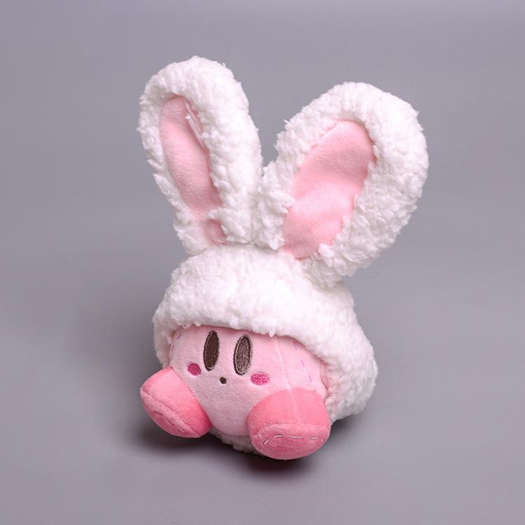 Character Plush Kirby Keychain Short Pile Material Kids Room Decor Gifts Doll