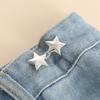 1 Pair Jeans Button Adjustable Clips for Pant Skirts Waist Tightener Buckle Snap Button Adjuster Pin Retractable Button Pants