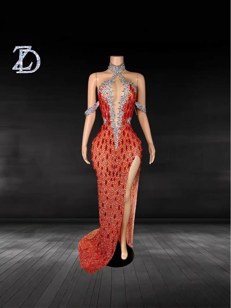2026 Spring Arrival: Pink Sequin Mermaid Evening Gown for Banquets and Events