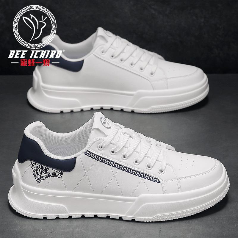 New leather surface ultra-light soft sole casual leather shoes versatile men's shoes four seasons tide board shoes