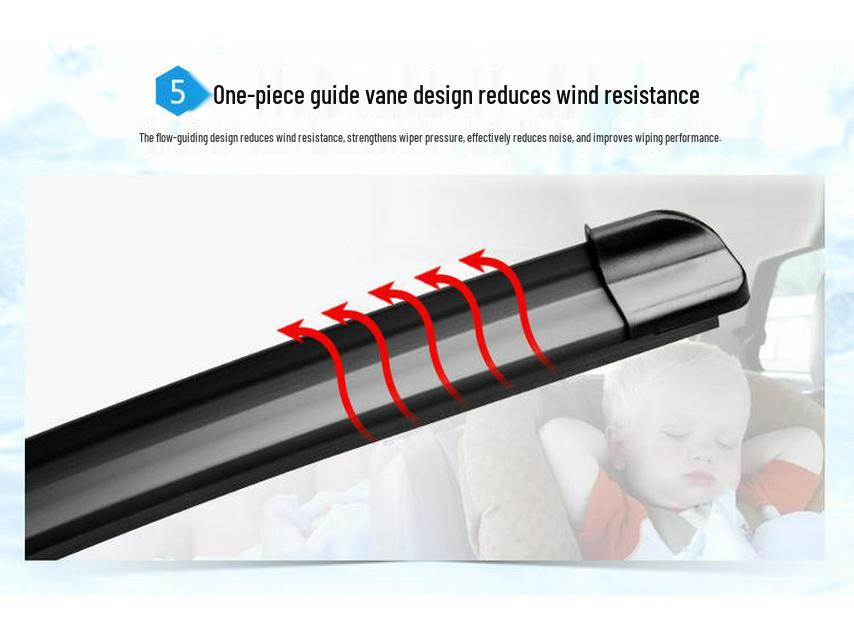 Applicable Dongfeng Fengshen E70 New Energy Frameless Wiper, Universal Rubber Strip Blade for 18-19 Models