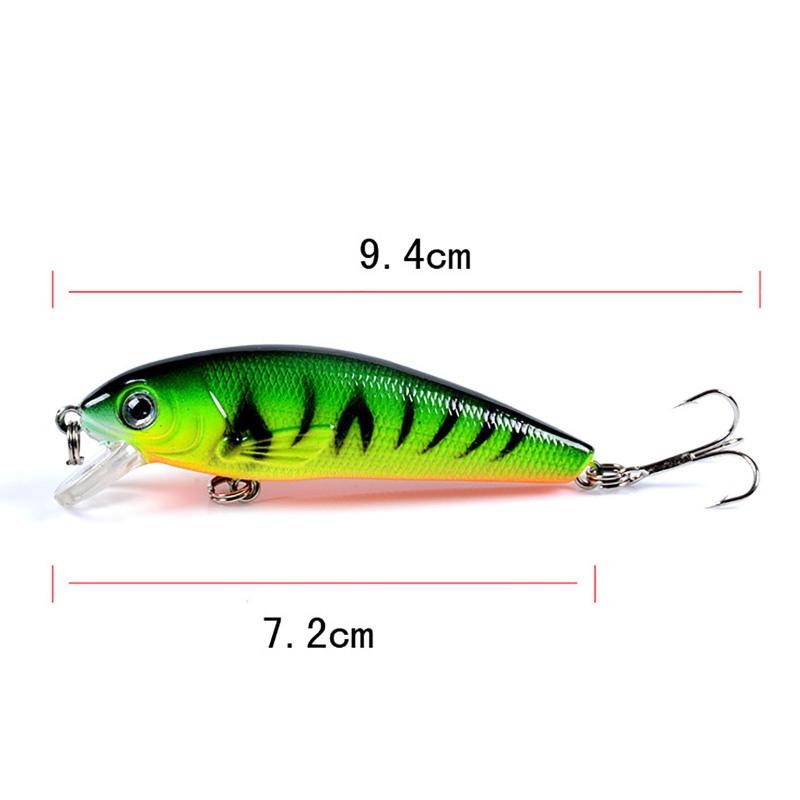 Minnow Fishing Lure Vib 7.2cm 8.7g 3d Eyes Bionic Hard Bait Artificial Fishing Accessories For