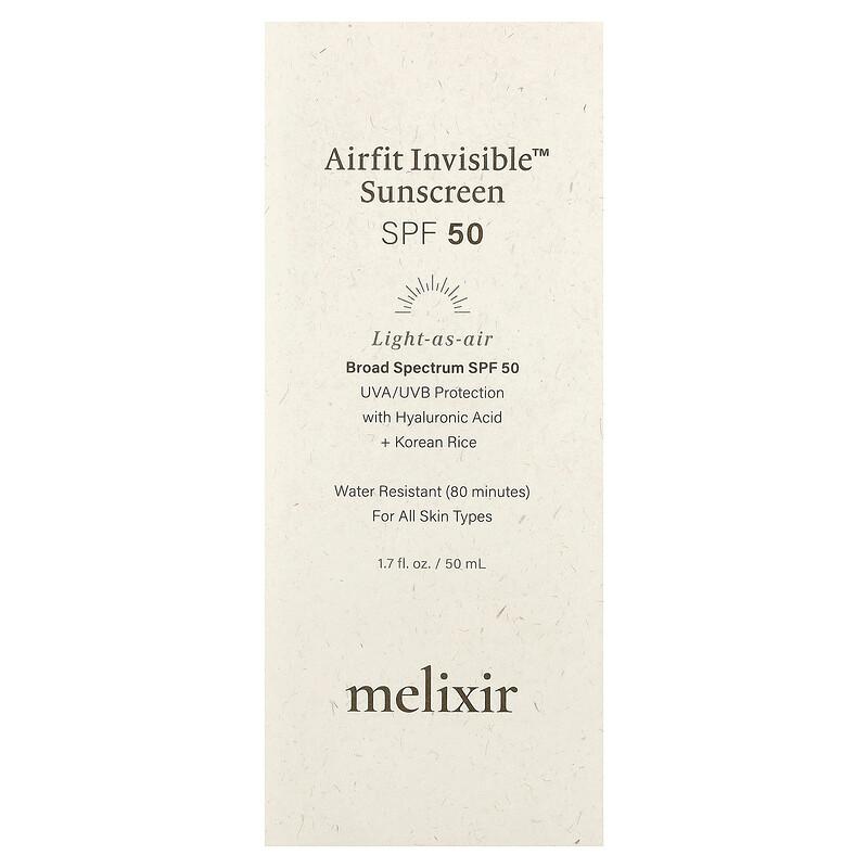 Airfit Invisible™ Sunscreen, SPF 50, 1.7 fl oz (50 ml)