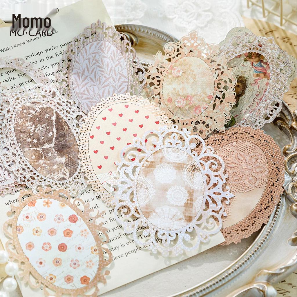 MòMòBái Kraft Paper Hollow Lace Floral Dream Series - 6 Styles for Journal Collage Decor