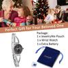 JewelryWe Sparkly Cute Women's Watch, Simple and Fashionable, Perfect for Birthdays and Valentine's Day (Silver)