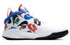 Nike Team Hustle D 9 Abrasion Resistant Breathable Mid Top Performance Basketball Shoes Black White Blue CW5815-100