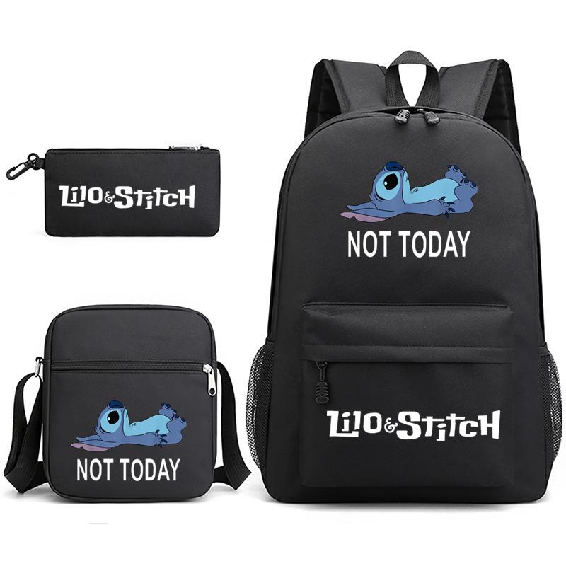 Printed Schoolbag Three-Piece Set, Primary And Secondary School Schoolbag, Backpack, Shoulder Bag, Pencil Bag.