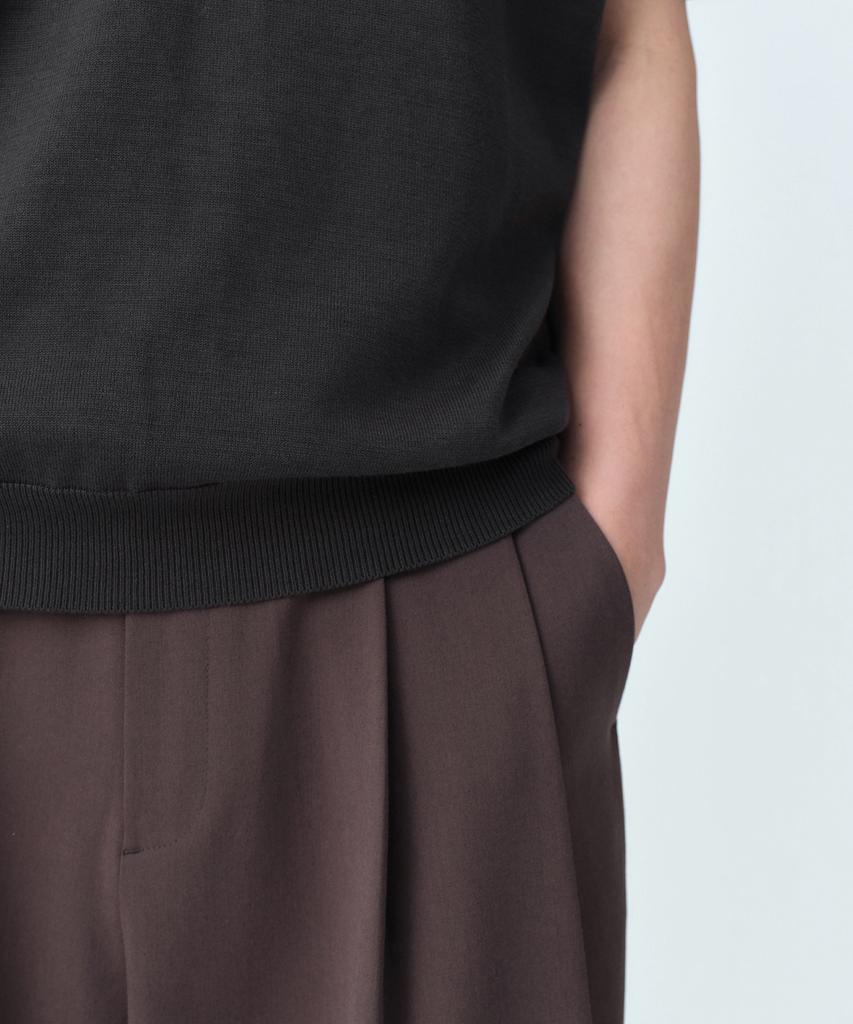 MUSINSA STANDARD Washable Supima Cotton Knitted Polo Shirt [Dark Grey]