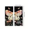 2pcs Bohemian Butterfly Curtains   Moon Galaxy Moth Botanical Design for Bedroom Decor Decorative Curtains