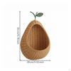 Pear Basket Handwoven Hanging with Open Front Woven for Kids, Nursery, Entryway, Playroom