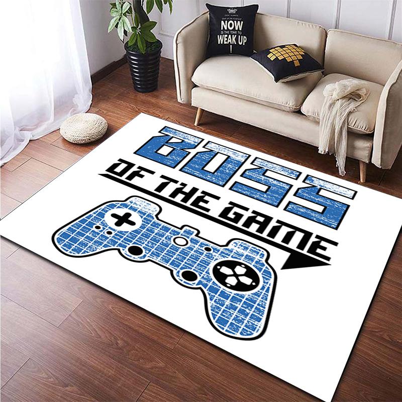 Cartoon Comic Game Handle Painting Carpet for Living Room Large Area Rug Black Soft Carpet Home Decoration Mats Boho Rugs