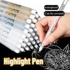 3/5Pcs White Gel Pen 0.8mm Highlight Marker Pen Black Cardboard Manga Painting Pen Art Sketch Drawing Stationery
