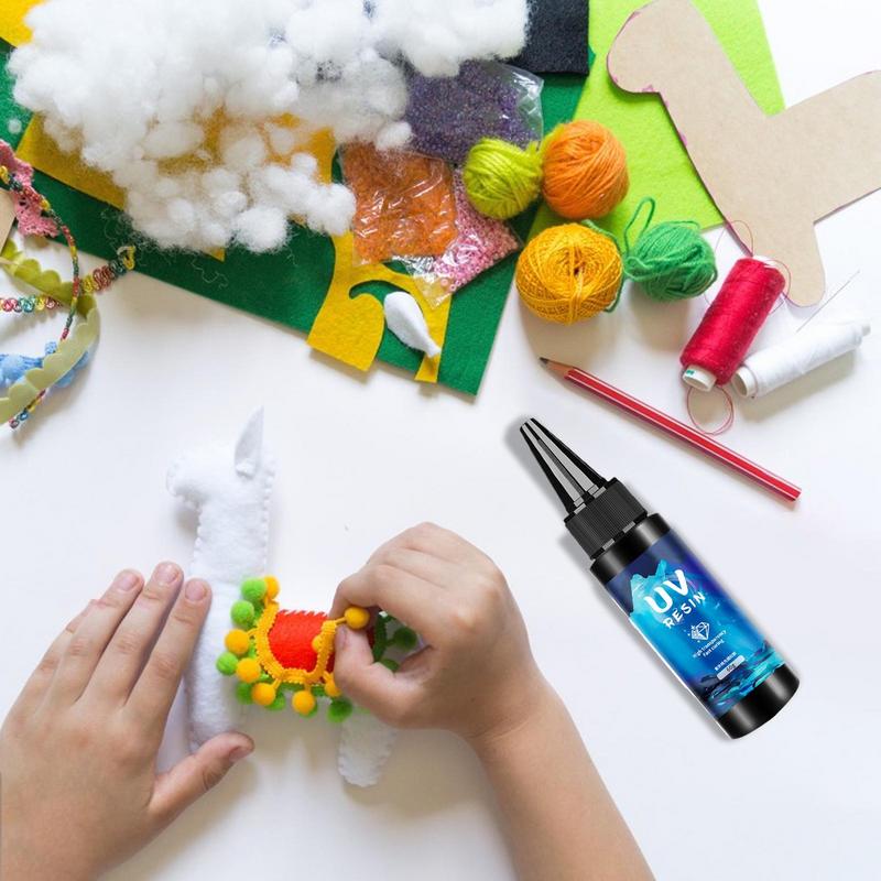 30g 60g Thin UV Resin Glue Highly Transparent Quick-Drying Low-Odor Hard Epoxy Resin Glue For Jewelry Making DIY Craft Tool