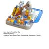 Yousheng 1 Set Spaceship Car Race Track Toy with 5 Mini Cars Toddlers Boys Girls Educational Space Adventure Small Car Rail Playset