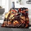 Name Custom Epic Knight Print Flannel Blanket High Quality Warm Comfortable Cover for All Seasons Perfect for Gifts Home Decor