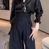 High-waisted Wide-leg Pants Women's Spring and Autumn New Korean Version of Drape and Thin Casual Loose Suit Pants Floor-mopping Trousers