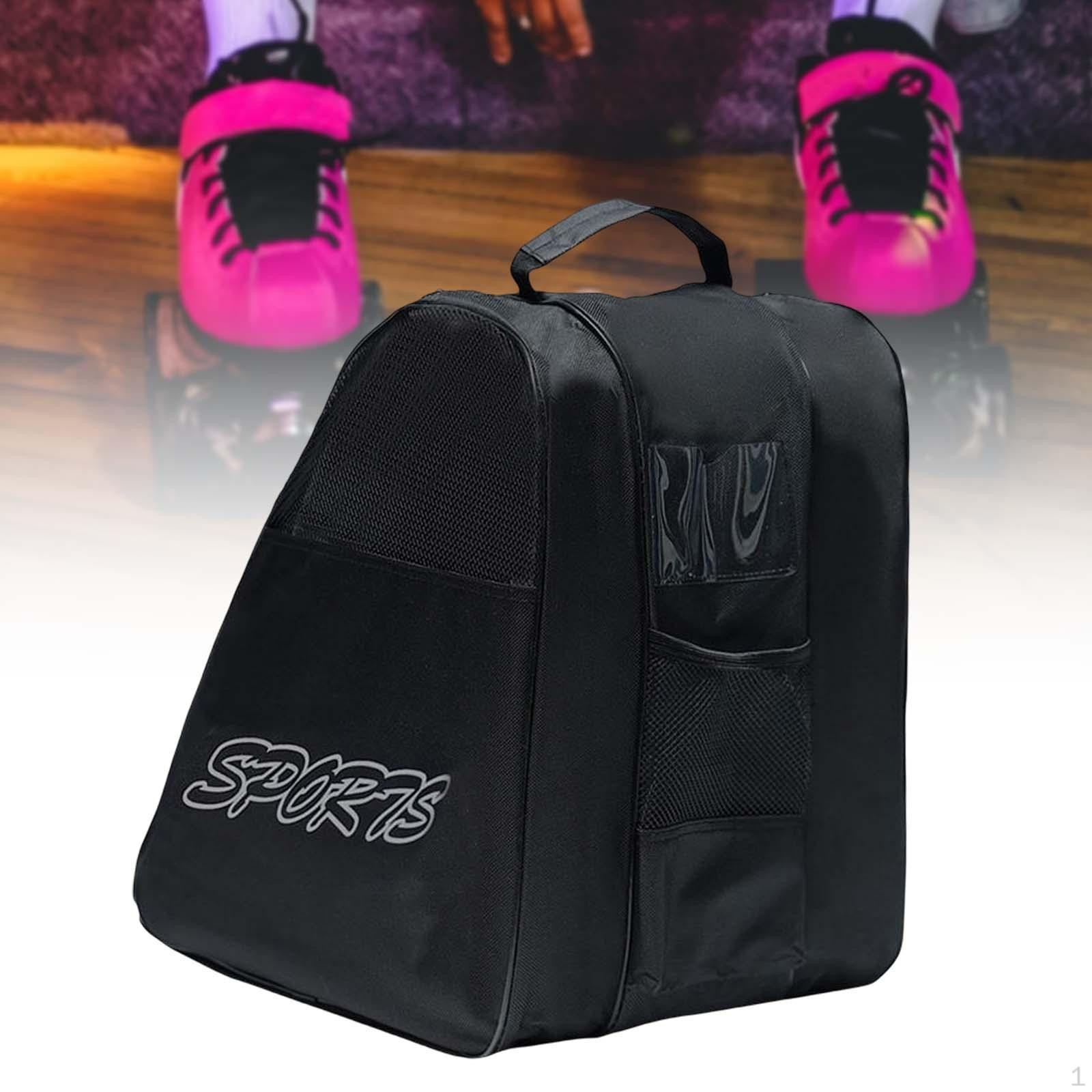 

Сумка для роликовых коньков, сумки для коньков Дышащая катание на коньках, большая вместимость подходит для квадроциклов чёрный