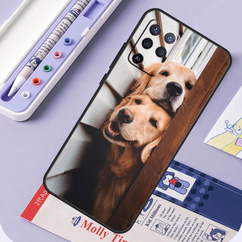 Golden Retriever Friend For Oppo A96 A76 A16 A94 A74 A54 A15 A18 A38 A58 A78 A98 A40 A60 A80 A57 A17 A77 A5 Pro Case
