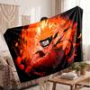 Naruto Uzumaki Printed Flannel Blanket, Skin Friendly Warm Throw for Indoor Couch Bed Daily Use