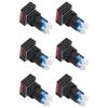 25 Pcs Push Button Switch Light Indicate Self Locking Long Life Industrial Control Push Switch Button for Contactor 24V