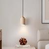Wabi-Sabi Yellow Stone Pendant Lamp for Bedroom or Bar Counter