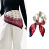 Japanese Retro Silk Cashew Flower Scarf: High-End Ethnic Style Neckerchief, Headwrap, and Waist Decoration