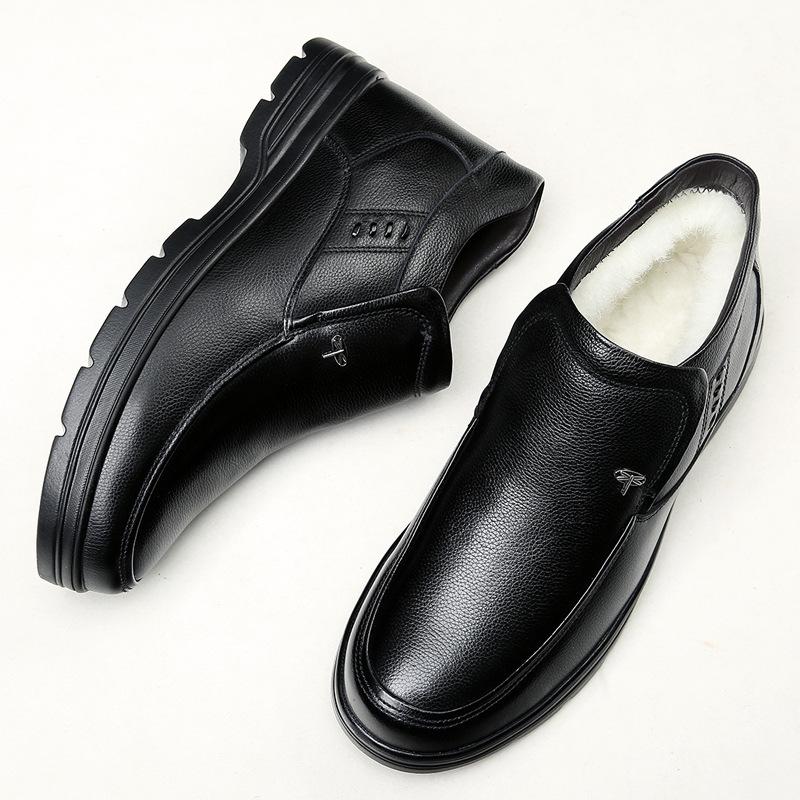 Men's cotton shoes winter size 35 in the elderly 36 small size cotton leather shoes 47 leather size 48 large size elderly father shoes