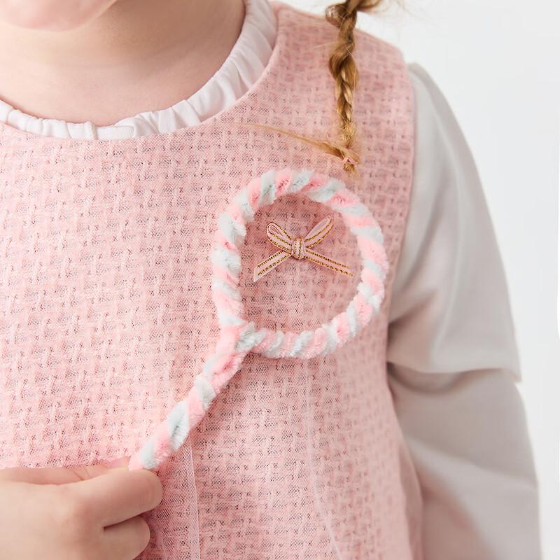Minibala Girls' Sweet Mesh Splice Dress