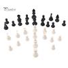 32Pcs/Set Black & White Plastic Medieval Chess Pieces Game Chessmen 65/75/95mm