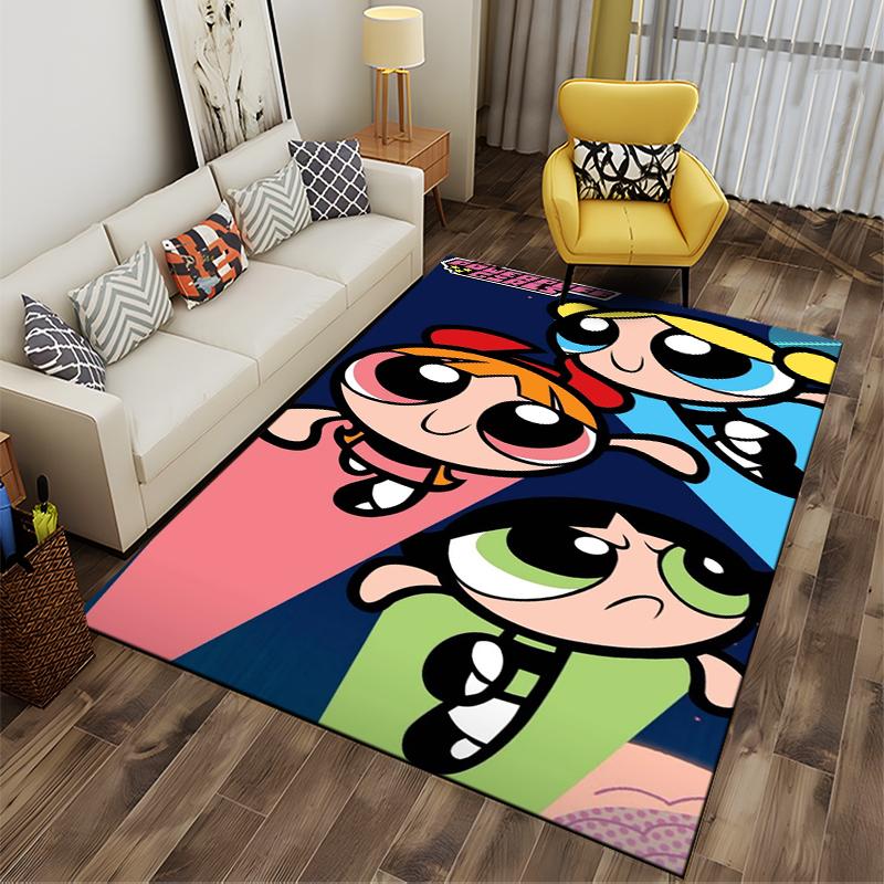 Cartoon Style Rug with Colorful Hero Design for Kids' Room Decor Suitable for use as an anti-slip for living room bedroom sofas