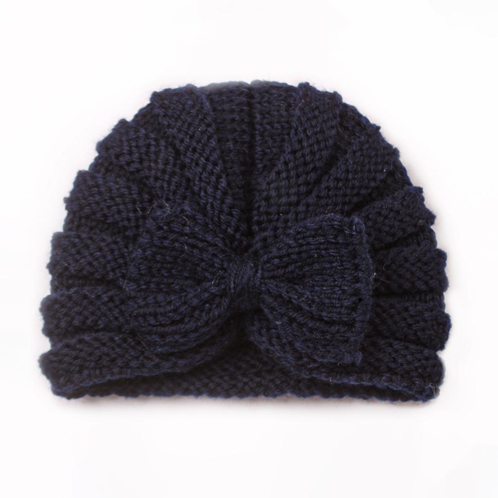 New Autumn/Winter Baby Bow Knitted Wool Hat - European and American Style