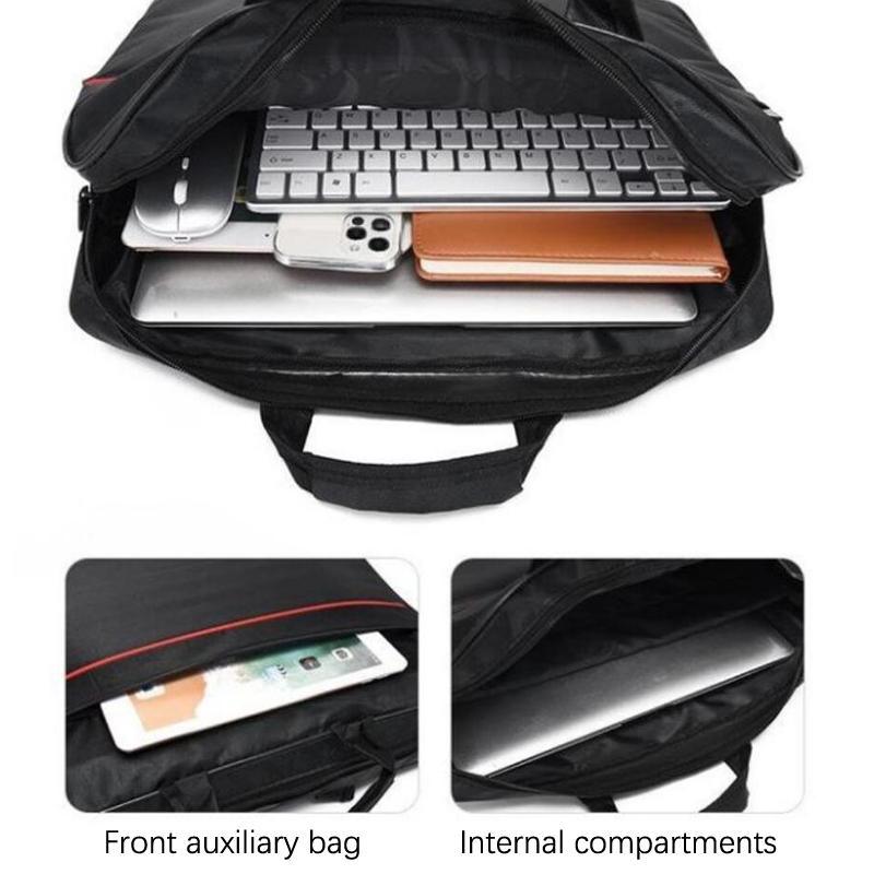 1 Piece 15.6 Inch Laptop Shoulder Handbag Zipper Shoulder Bag Business Portable Nylon Computer Handbags Simple Style