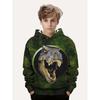 Hoodies Animal Dinosaur Pattern 3D Print Sweatshirts Boys Girls Harajuku Hooded Sweatshirt Kids Fashion Coat Children Tracksuits