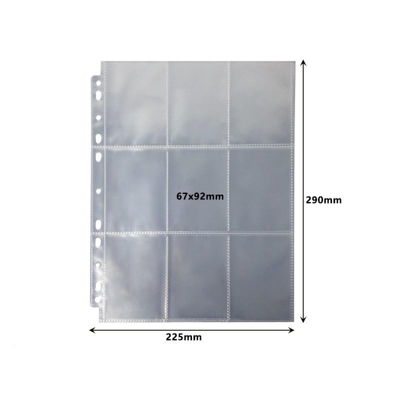 A4 Size 9 Pocket Trading Gaming Card Sleeves Double Side Storage Album Binder Pages Card Collection Holders Idol Photo Albums