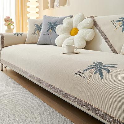 Chenille Embroidered Sofa Cushion Four Seasons Universal Non-Slip Nordic Style Sofa Cover Backrest Cover Towel