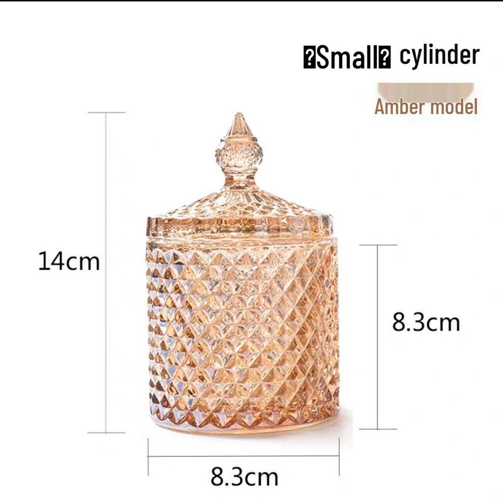 European Glass Candy Jar with Lid – Transparent Storage for Tea, Snacks, Seasonings, Candy, and Dried Fruit
