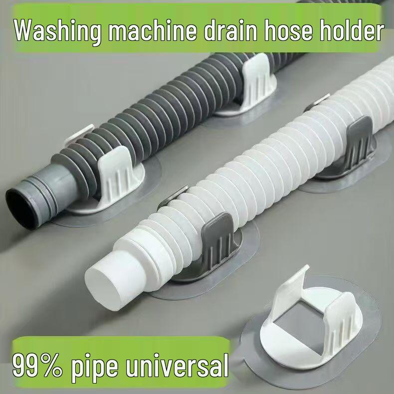 Pipe Clamp: No-Drill, Nail-Free Adhesive Clip for Household Drainage (4/6-Point)