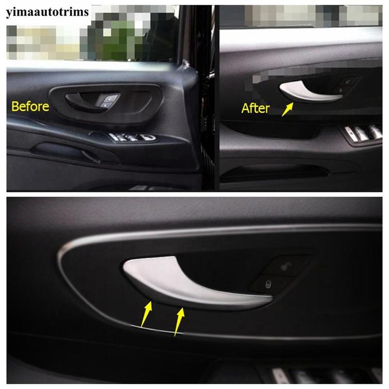 Inner Door Armrest Handle Bowl Panel Decoration Cover Trim For Mercedes-Benz Vito W447 2014 - 2025 Matte Interior Accessories